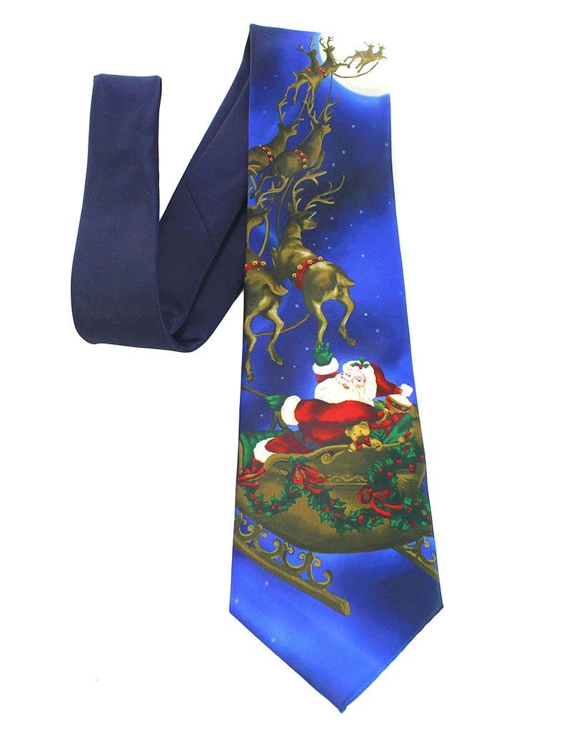 GUSLESON 2018 New Christmas Tie Snowman Print Necktie Mens Theme Festival Ties (0767-07) - Image 2